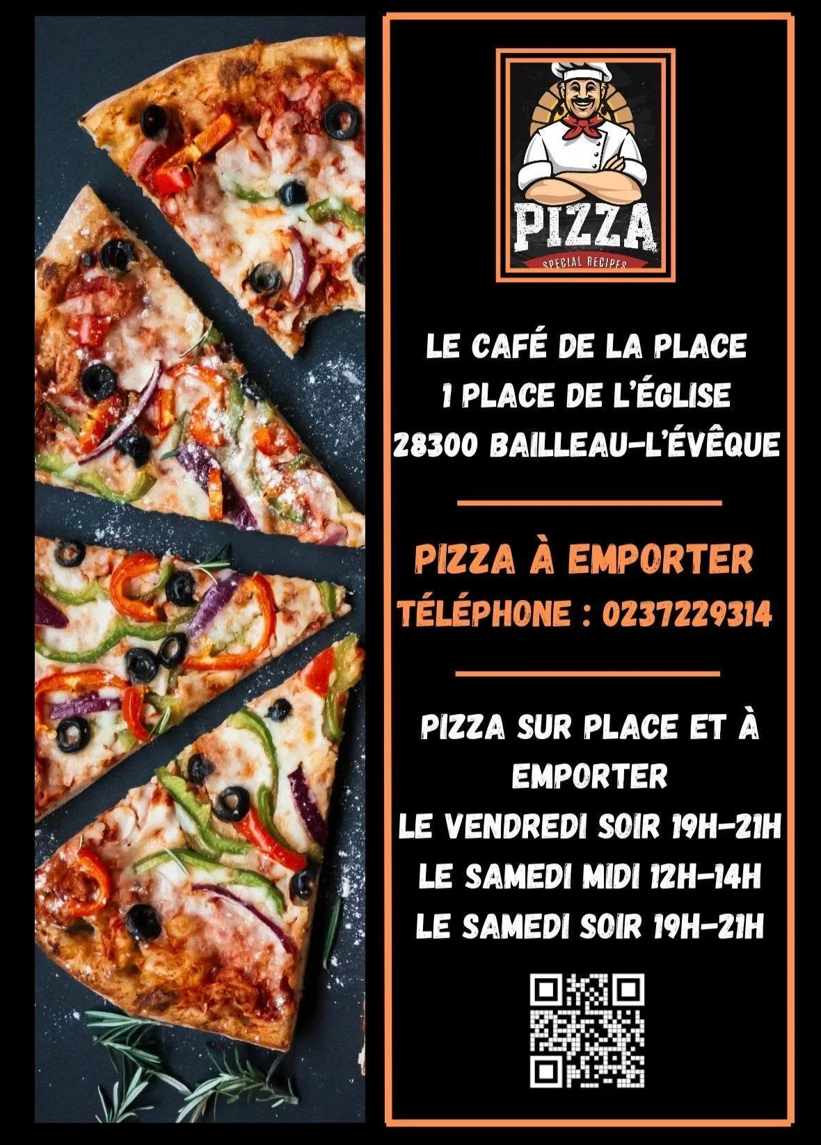Pizza à emporter du Café de la Place